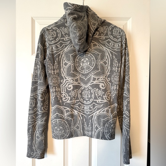 Obey Full Zip Up Hoodie • Size Medium - Picture 2 of 4